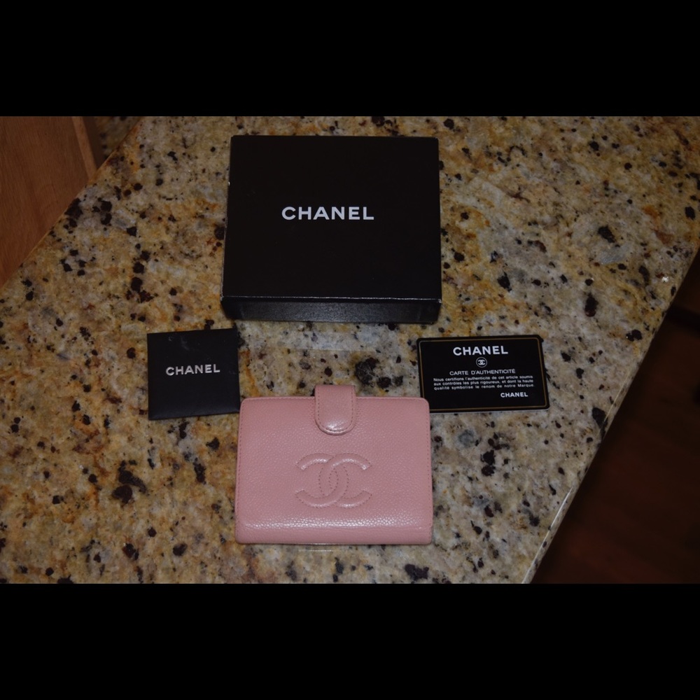 Authentic pink Chanel wallet